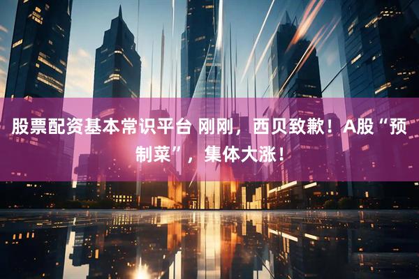 股票配资基本常识平台 刚刚，西贝致歉！A股“预制菜”，集体大涨！