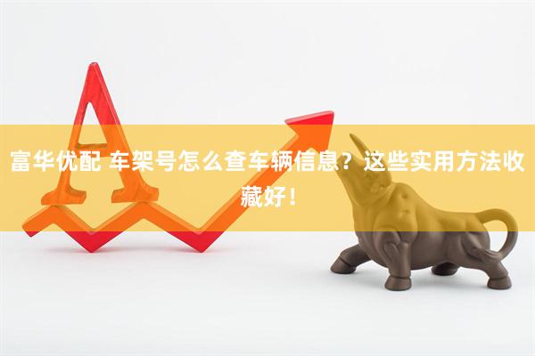 富华优配 车架号怎么查车辆信息？这些实用方法收藏好！